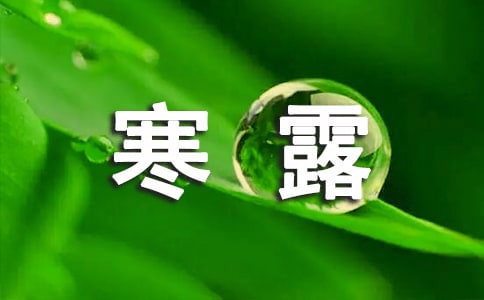 寒露节气发朋友圈经典说说