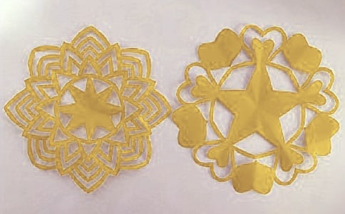 三折剪纸图案折法画法