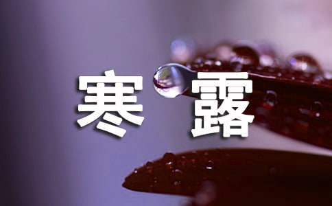 介绍寒露的唯美句子