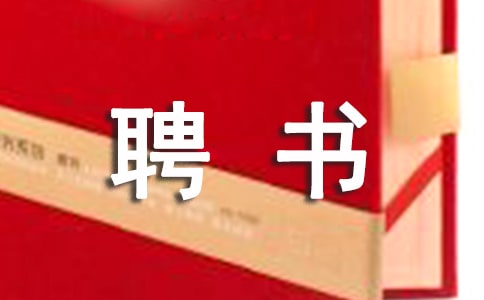 专业技术职务聘书范文